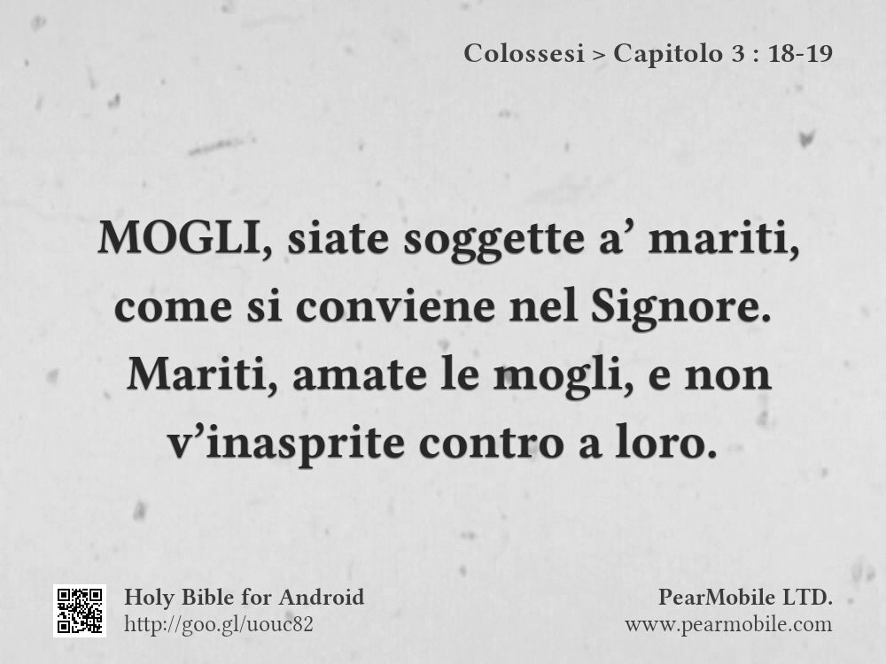 Colossesi, Capitolo 3:18-19